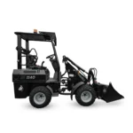 Svart Ravell 1140 hjullastare 1.5 ton utrustad med driftsäker Perkins-motor