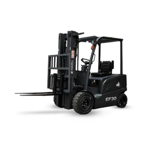 Svart Ravell EF30 eltruck 3 ton med gafflar