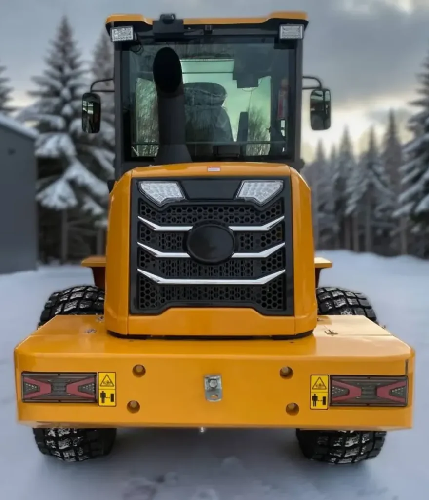 Euroloader L30T hjullastare bakifrån med stor skopa