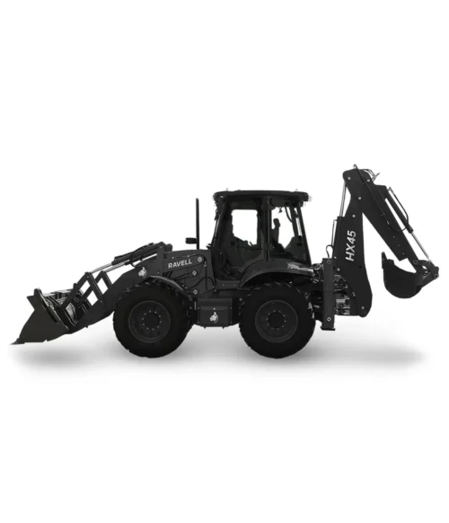 Svart Ravell HX45 traktorgrävare 10.8 ton
