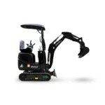 Svart och grå Ravell RX12 minigrävare 1.2 ton från Kronans Maskiner