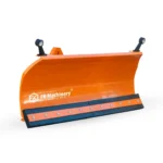 Orange kompakt hydrauliskt FK snöblad Trima 1.5m med fjädrande gummiskär